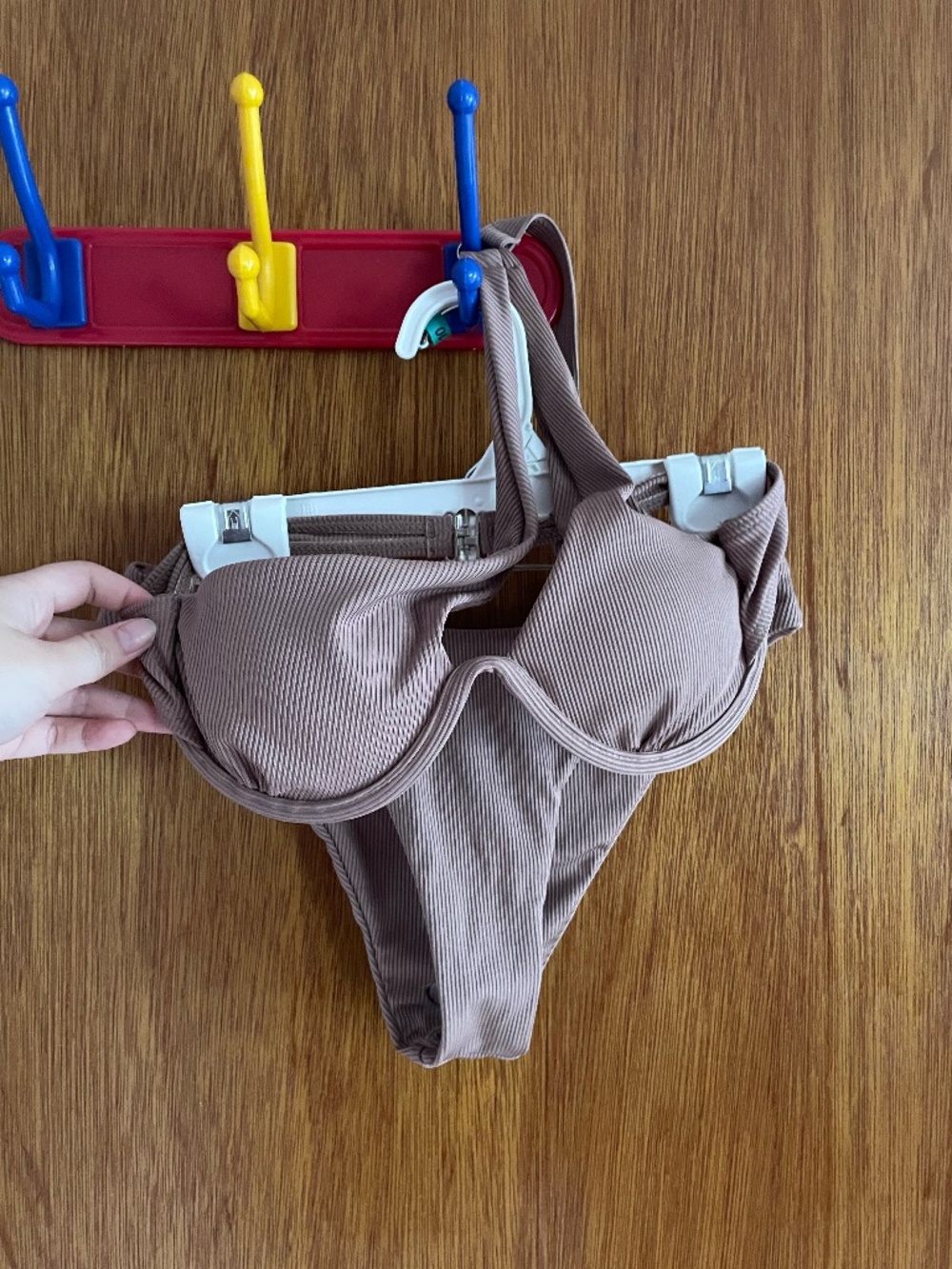 Shein tan colored bikini set